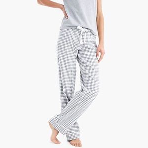 J Crew Gray Gingham Pajama Pants